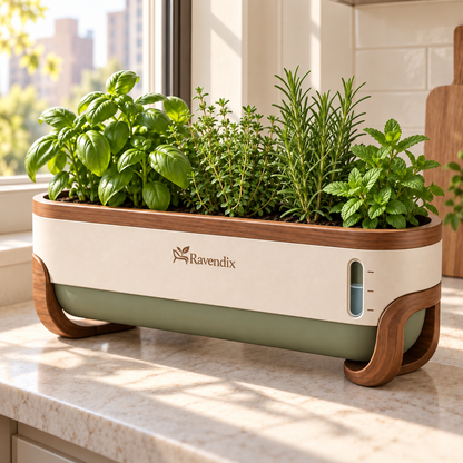 Ravendix HerbNest Self-Watering Planter